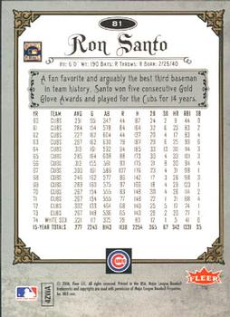 2006 Fleer Greats of the Game #81 Ron Santo Back