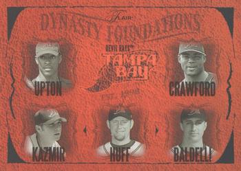 2005 Flair - Dynasty Foundations #27DF Aubrey Huff / Carl Crawford / Rocco Baldelli / Scott Kazmir / B.J. Upton Front