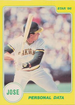 1986 Star Jose Canseco - Glossy #6 Jose Canseco Front