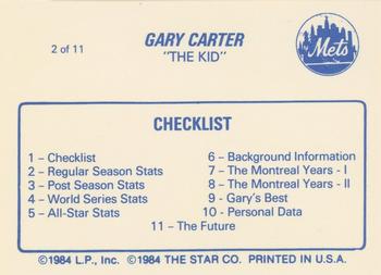 1988 Star Gary Carter #1 Gary Carter Back