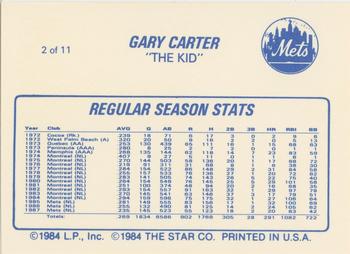 1988 Star Gary Carter #2 Gary Carter Back