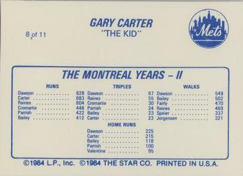 1988 Star Gary Carter #8 Gary Carter Back