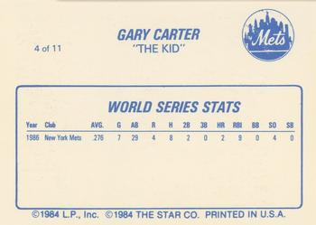 1988 Star Gary Carter - Glossy #4 Gary Carter Back