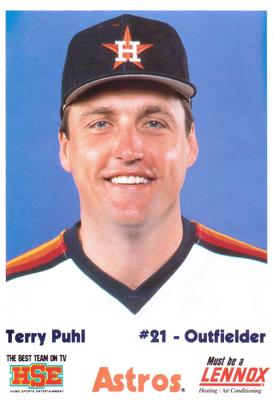 1990 HSE Lennox Houston Astros #NNO Terry Puhl Front