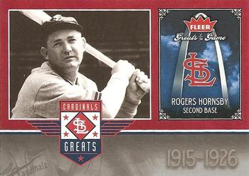 2006 Fleer Greats of the Game - Cardinals Greats #STL-RH Rogers Hornsby Front