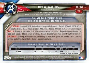 2018 Topps Holiday Bowman #TH-DW Drew Waters Back