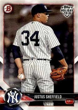 2018 Topps Holiday Bowman #TH-JSF Justus Sheffield Front