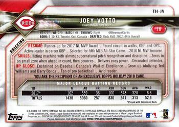 2018 Topps Holiday Bowman #TH-JV Joey Votto Back
