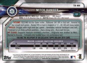 2018 Topps Holiday Bowman #TH-MH Mitch Haniger Back