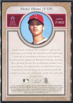 2018 Topps Transcendent Collection Japan Edition #T-SO2 Shohei Ohtani Back