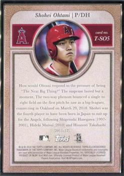 2018 Topps Transcendent Collection Japan Edition #T-SO5 Shohei Ohtani Back