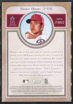 2018 Topps Transcendent Collection Japan Edition #T-SO12 Shohei Ohtani Back