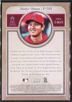 2018 Topps Transcendent Collection Japan Edition #T-SO15 Shohei Ohtani Back