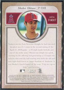 2018 Topps Transcendent Collection Japan Edition #T-SO17 Shohei Ohtani Back
