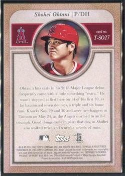 2018 Topps Transcendent Collection Japan Edition #T-SO27 Shohei Ohtani Back