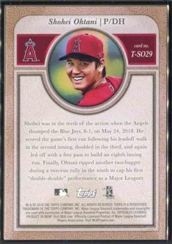 2018 Topps Transcendent Collection Japan Edition #T-SO29 Shohei Ohtani Back