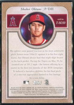 2018 Topps Transcendent Collection Japan Edition #T-SO30 Shohei Ohtani Back