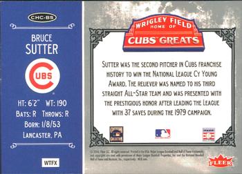 2006 Fleer Greats of the Game - Cubs Greats #CHC-BS Bruce Sutter Back