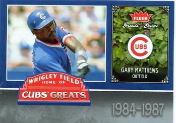 2006 Fleer Greats of the Game - Cubs Greats #CHC-GM Gary Matthews Front