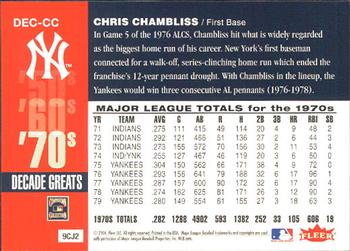 2006 Fleer Greats of the Game - Decade Greats #DEC-CC Chris Chambliss Back