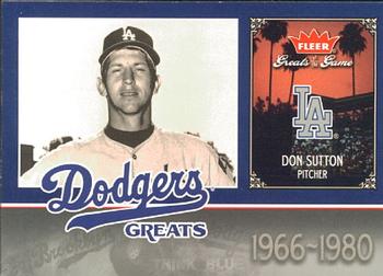 2006 Fleer Greats of the Game - Dodgers Greats #LAD-DS Don Sutton Front