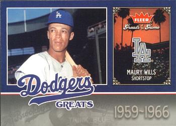 2006 Fleer Greats of the Game - Dodgers Greats #LAD-MW Maury Wills Front