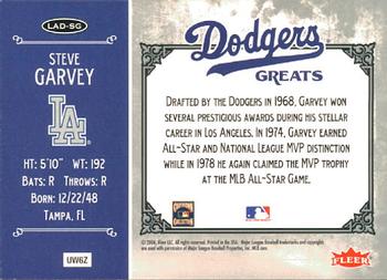 2006 Fleer Greats of the Game - Dodgers Greats #LAD-SG Steve Garvey Back