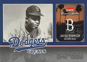 2006 Fleer Greats of the Game - Dodgers Greats #LAD-JR Jackie Robinson Front