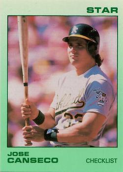 1989 Star Jose Canseco - Glossy #1 Jose Canseco Front