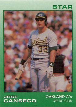1989 Star Jose Canseco (White Name) - Glossy #9 Jose Canseco Front