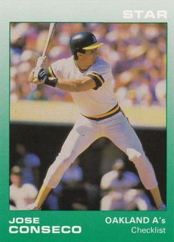 1989 Star Jose Canseco (Error) #1 Jose Canseco Front