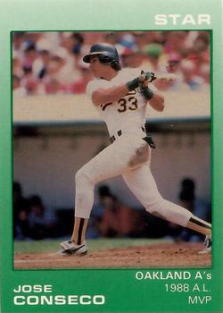 1989 Star Jose Canseco (Error) - Glossy #8 Jose Canseco Front