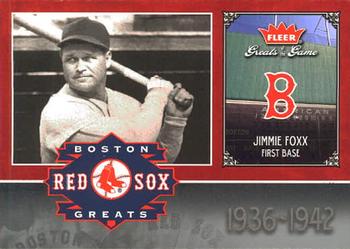 2006 Fleer Greats of the Game - Red Sox Greats #BOS-JF Jimmie Foxx Front