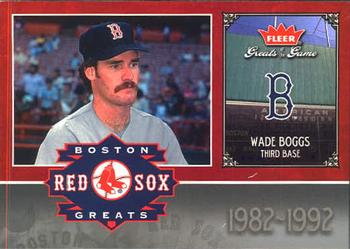 2006 Fleer Greats of the Game - Red Sox Greats #BOS-WB Wade Boggs Front