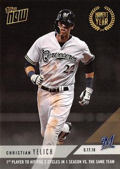 2018 Topps Now Moment of the Year #MOY-8 Christian Yelich Front