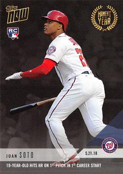 2018 Topps Now Moment of the Year #MOY-5 Juan Soto Front
