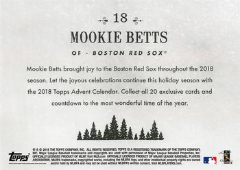 2018 Topps Advent Calendar #18 Mookie Betts Back