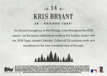 2018 Topps Advent Calendar #14 Kris Bryant Back