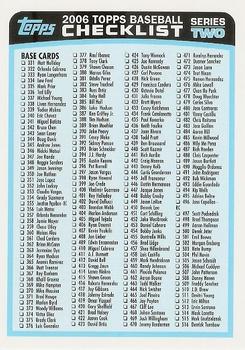 2006 Topps - Checklists Blue #1 Checklist Series 2: 331-639 Front