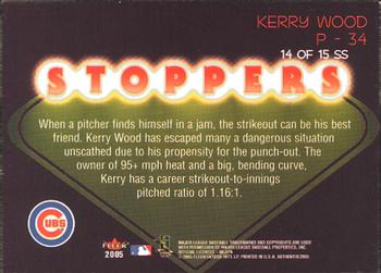 2005 Fleer Authentix - Showstoppers #14SS Kerry Wood Back