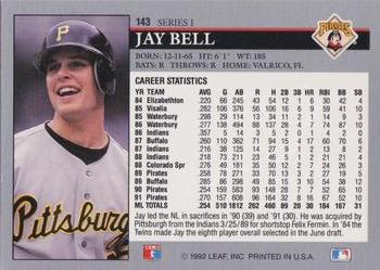 1992 Leaf #143 Jay Bell Back