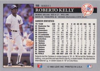 1992 Leaf #156 Roberto Kelly Back