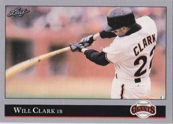 1992 Leaf #241 Will Clark Front