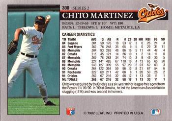 1992 Leaf #300 Chito Martinez Back