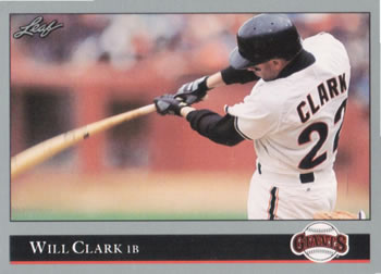 1992 Leaf #241 Will Clark Front