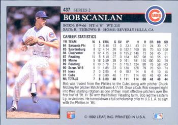 1992 Leaf #437 Bob Scanlan Back