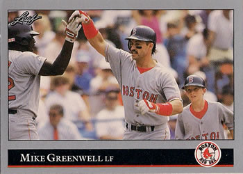 1992 Leaf #89 Mike Greenwell Front