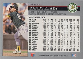 1992 Leaf #246 Randy Ready Back