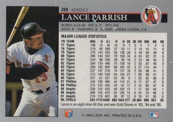 1992 Leaf #269 Lance Parrish Back