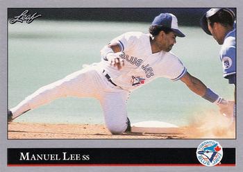 1992 Leaf #382 Manuel Lee Front